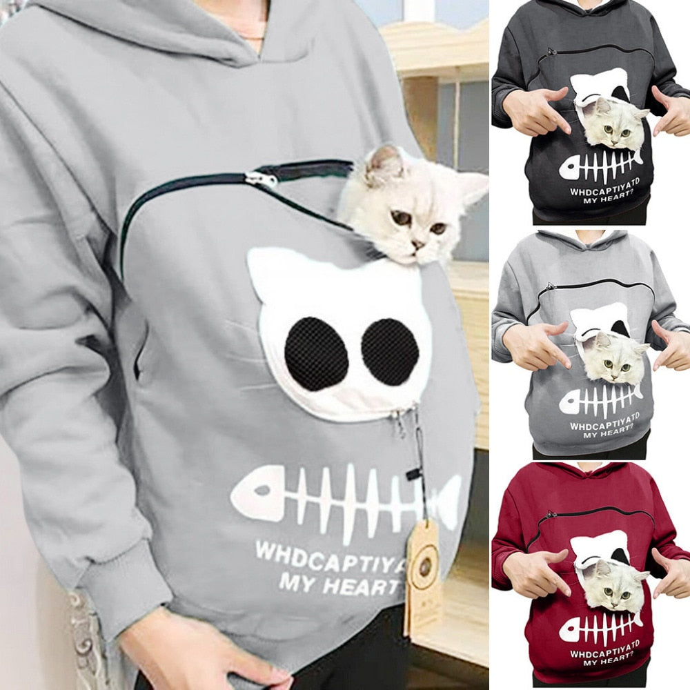 SnuggleHoody – Comfortabele Knuffel Buidel Trui voor Huisdieren en Baasjes